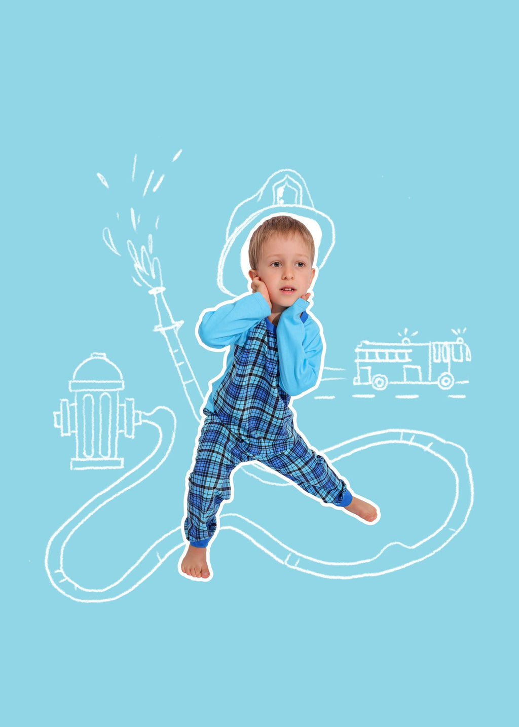 Pijama Băieți Tartan Bumbac TWIN Sofiaman.ro