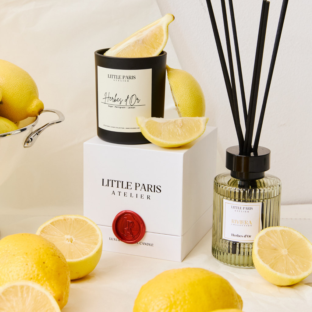 Lumânare parfumată Herbes d'Or - Salvie • Petitgrain • Lamaie Little Paris Atelier