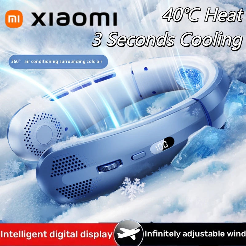 Xiaomi 8000mAh Electric Hanging Neck Fan Portable Bladeless Mini - Cart2u.ro