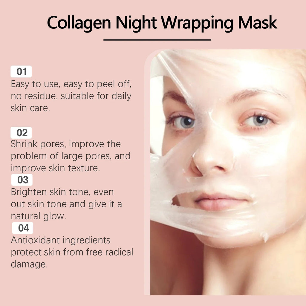 Collagen Peel-off Mask Deep Hydrating Fade Fine Lines Firming Shrink - Cart2u.ro