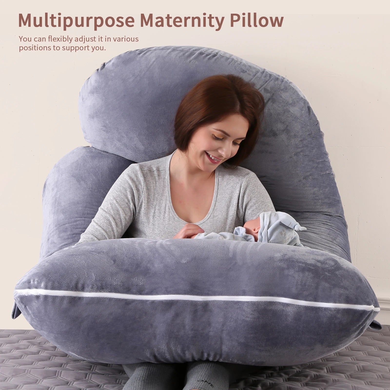 Pregnancy Pillows for Sleeping, G Shaped Full Body Maternity Pillow - Cart2u.ro