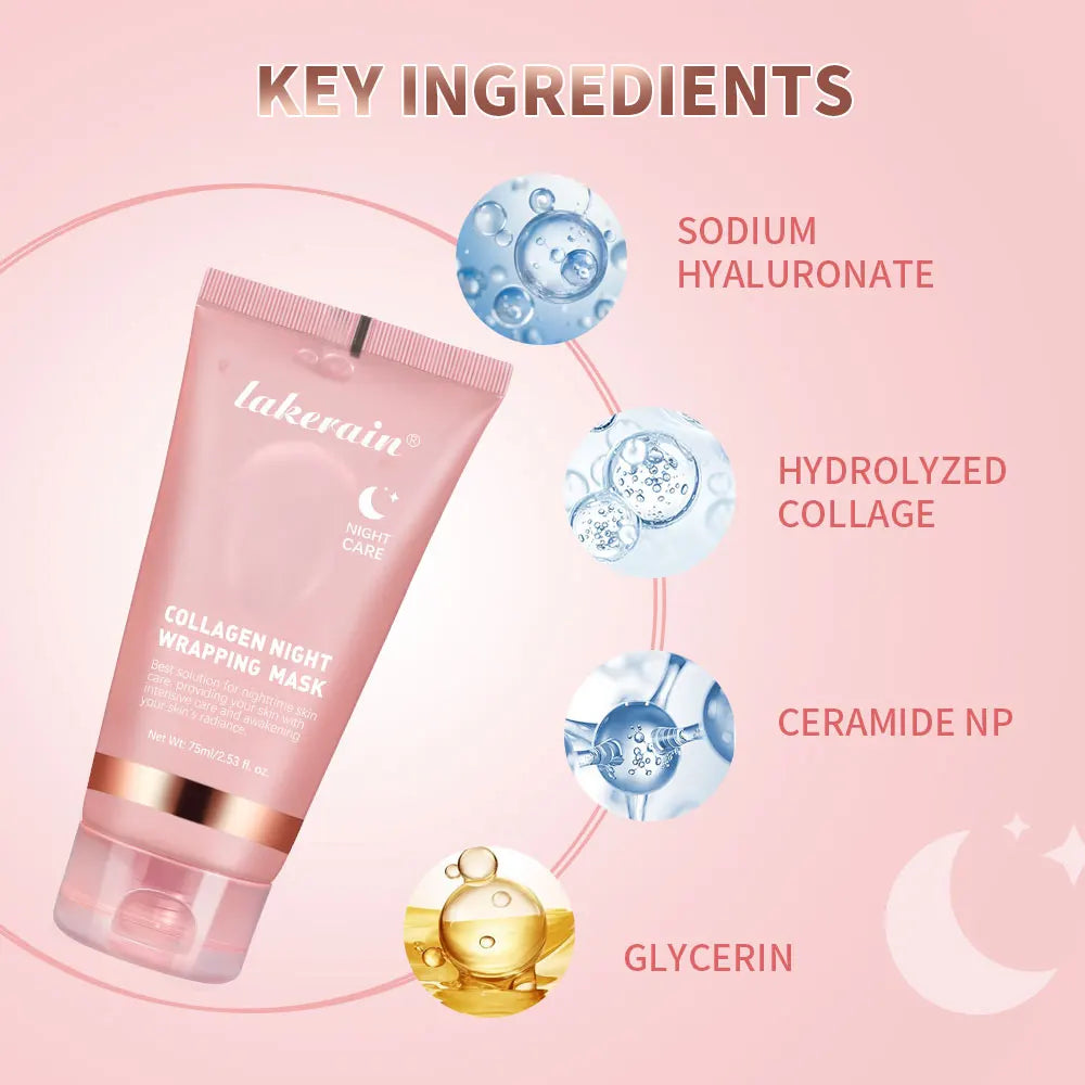 Collagen Jelly Cream Hydrolyzed Collagen Overnight Facial Mask - Cart2u.ro