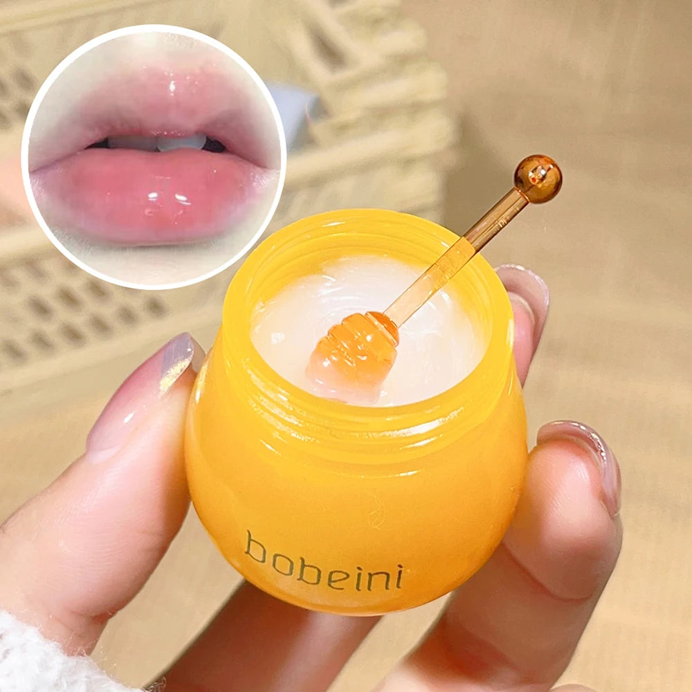 Hydrating Peach & Honey Lip Mask - Long-Lasting Moisture, Soothes Dry - Cart2u.ro