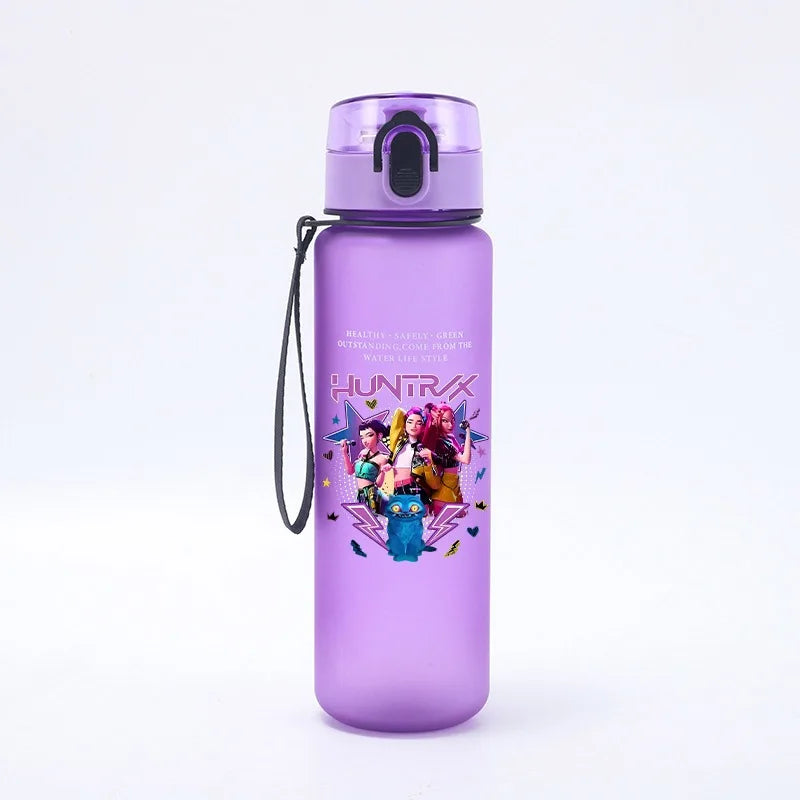 650ML KPop Demon Hunters Water Cup Trend Simple Frosted Sports Water - Cart2u.ro