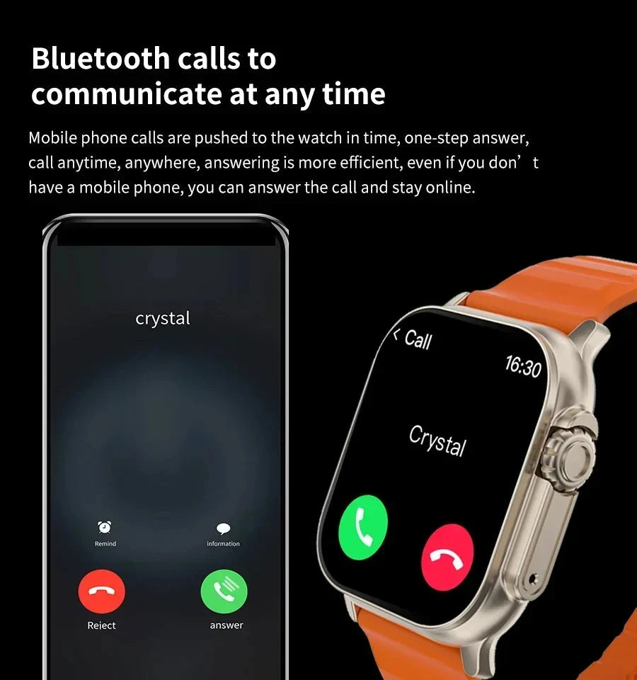 LAXASFIT T900Ultra Smartwatch Bluetooth Talk Smartwatch Message Alert - Cart2u.ro