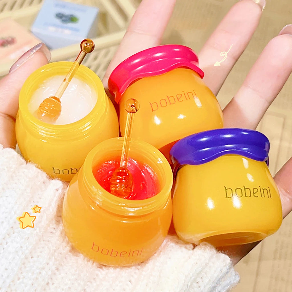 Hydrating Peach & Honey Lip Mask - Long-Lasting Moisture, Soothes Dry - Cart2u.ro