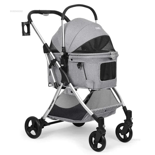 Portable Go Out Dog Stroller Foldable and Detachable Pet Cat Dog