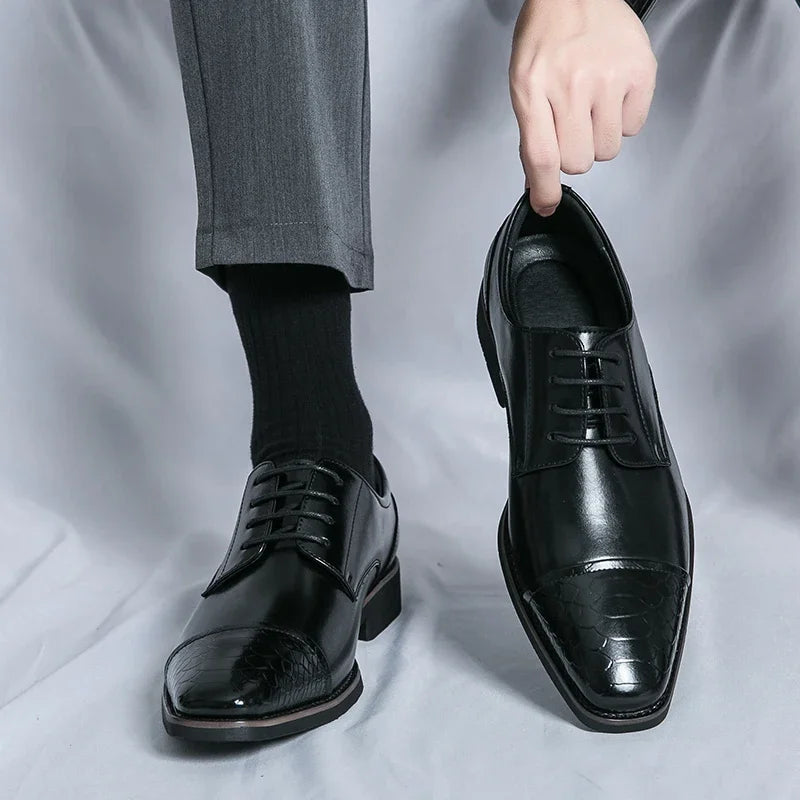 Luxury Gentleman's Italy Style Business Leather Shoes Grace Banquet - Cart2u.ro