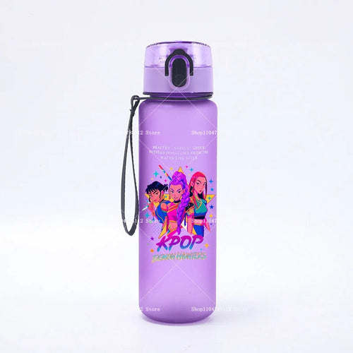 650ML KPop Demon Hunters Water Cup Trend Simple Frosted Sports Water - Cart2u.ro