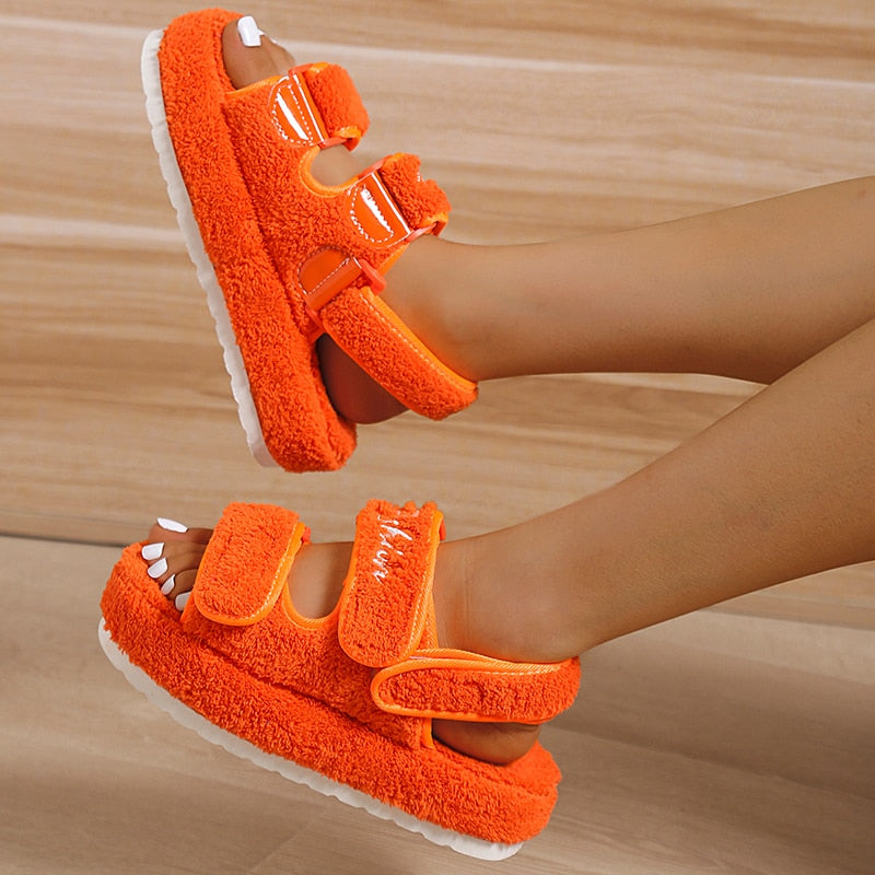 Casual Thick Bottom Women Sandals Blue/Orange/Black/Green - Cart2u.ro