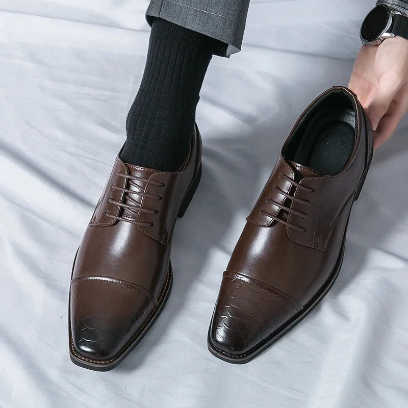 Luxury Gentleman's Italy Style Business Leather Shoes Grace Banquet - Cart2u.ro
