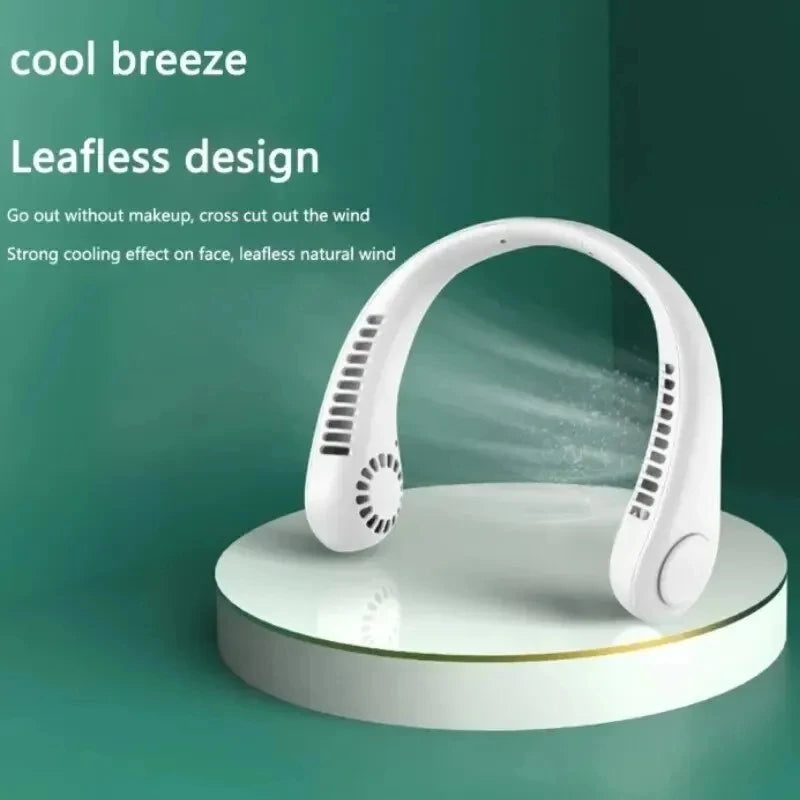 2024 1200mAh New Mini Neck Mounted Fan Portable Bladeless Neck