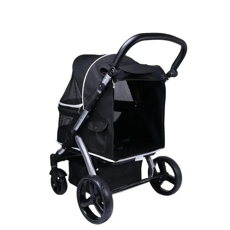 Foldable Large Size Luxury Pet Cart Large Dog Cart Multiple Cats for - Cart2u.ro
