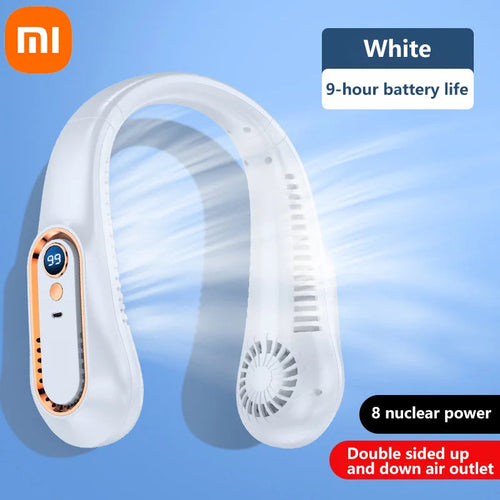 Xiaomi 8000mAh Electric Hanging Neck Fan Portable Bladeless Mini - Cart2u.ro