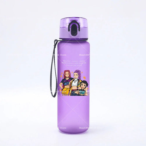 650ML KPop Demon Hunters Water Cup Trend Simple Frosted Sports Water - Cart2u.ro