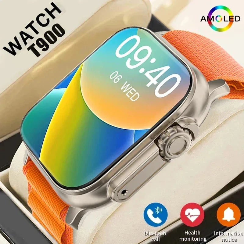 LAXASFIT T900Ultra Smartwatch Bluetooth Talk Smartwatch Message Alert - Cart2u.ro