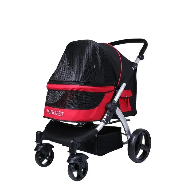 Foldable Large Size Luxury Pet Cart Large Dog Cart Multiple Cats for - Cart2u.ro