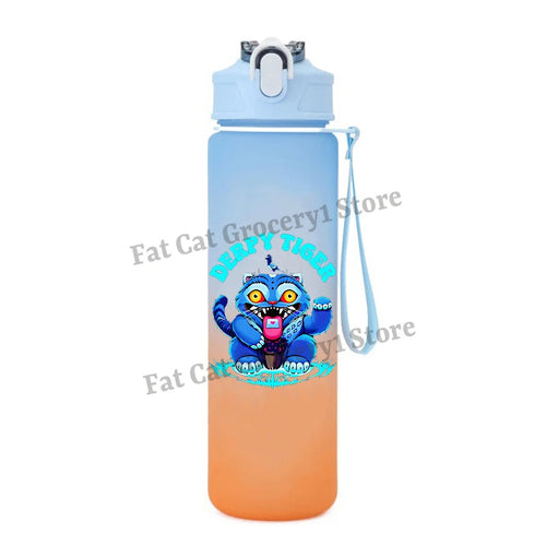 Kpop Demon Hunter Water Bottle with Straw 750ml Kids Summer Anime Cup - Cart2u.ro