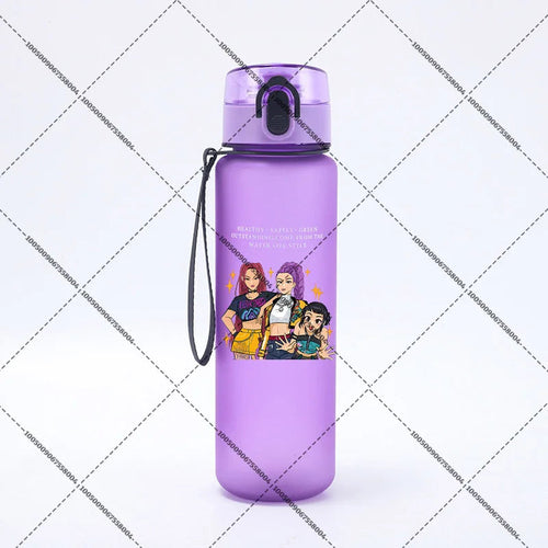 KPop Demon Hunters 650ml Water Bottles Anime Sanding Drinking Cup