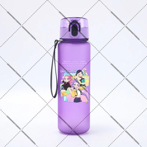 KPop Demon Hunters 650ml Water Bottles Anime Sanding Drinking Cup
