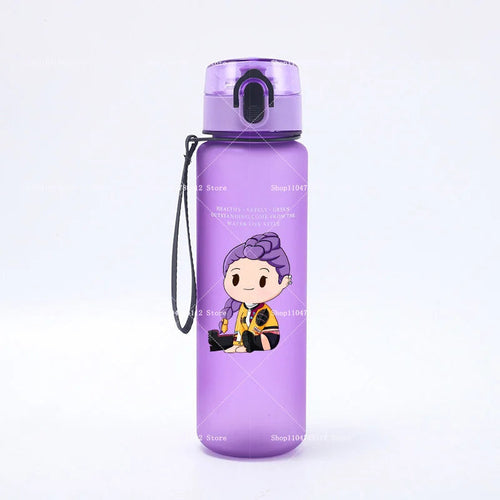 650ML KPop Demon Hunters Water Cup Trend Simple Frosted Sports Water - Cart2u.ro