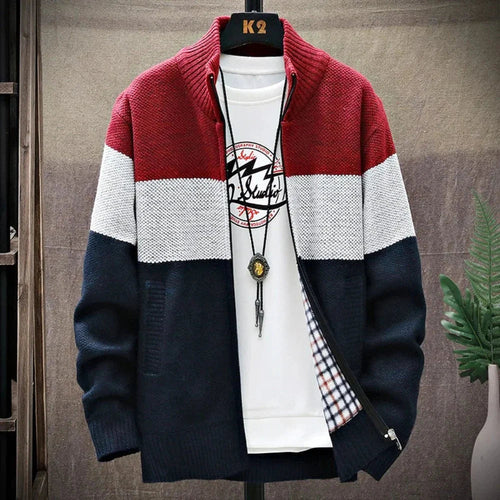 Mens Casual Zipped Up Sweater Jacket - Cart2u.ro