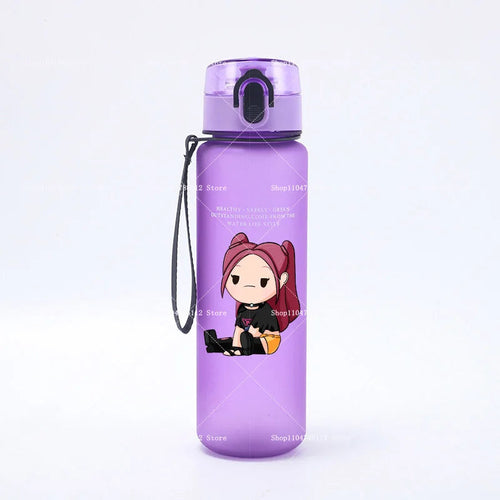 650ML KPop Demon Hunters Water Cup Trend Simple Frosted Sports Water - Cart2u.ro
