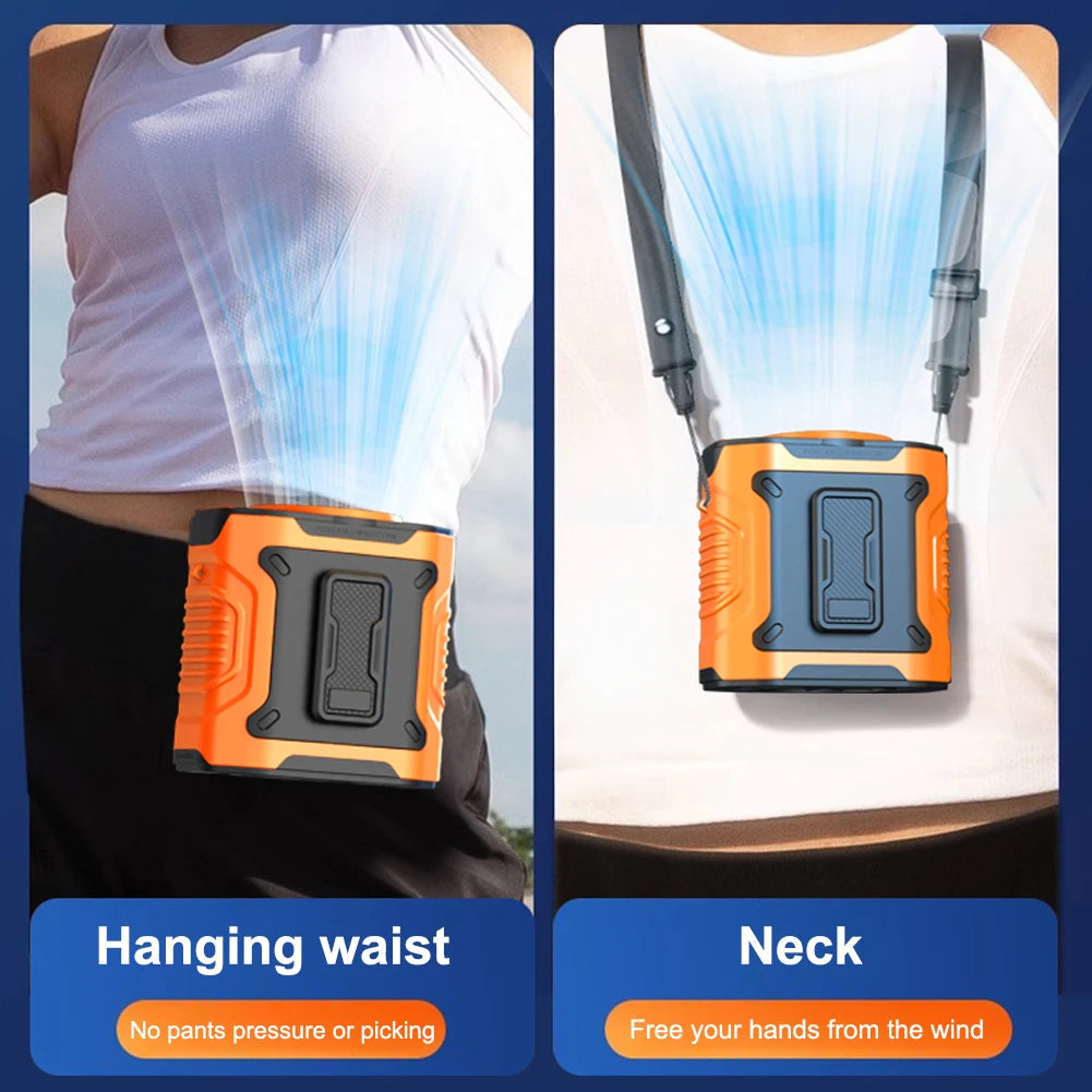 4000mAh Waist Clip Fan Rechargeable Personal Wearable Belt Clip Fan - Cart2u.ro