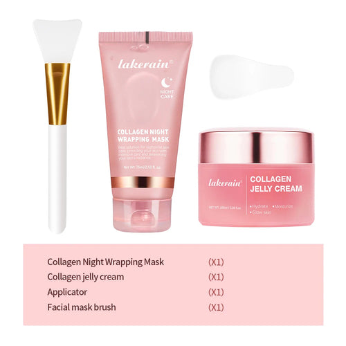 Collagen Jelly Cream Hydrolyzed Collagen Overnight Facial Mask - Cart2u.ro
