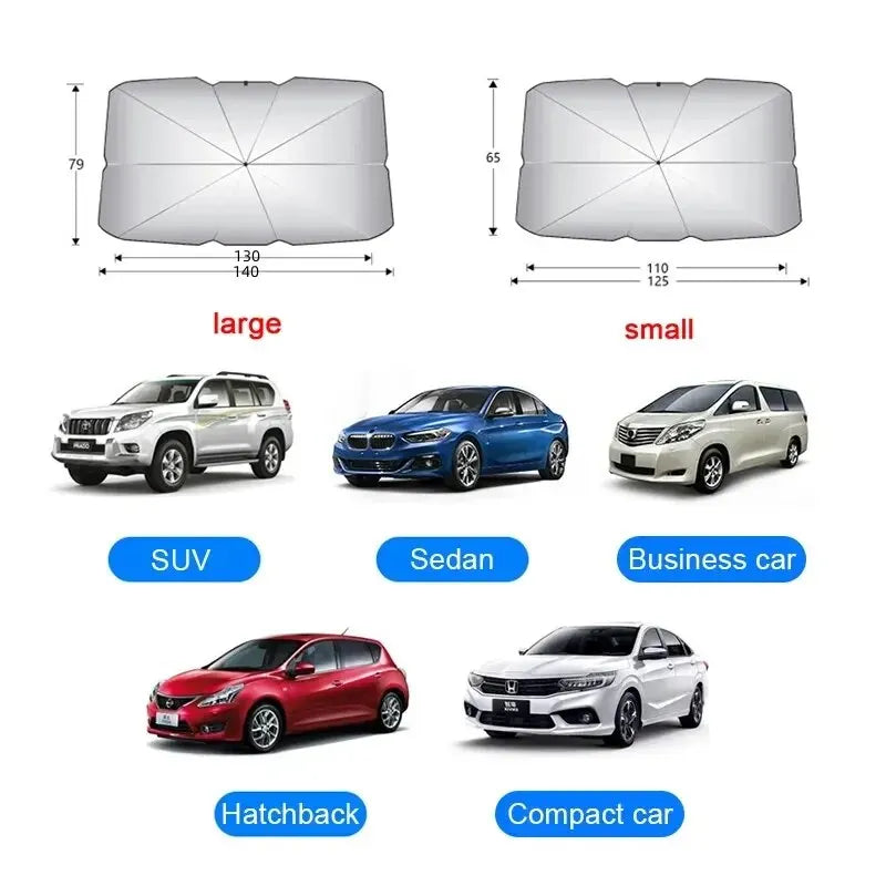 Car Sunshade Umbrella Windshield Folding Front Parasol Umbrella Type - Cart2u.ro