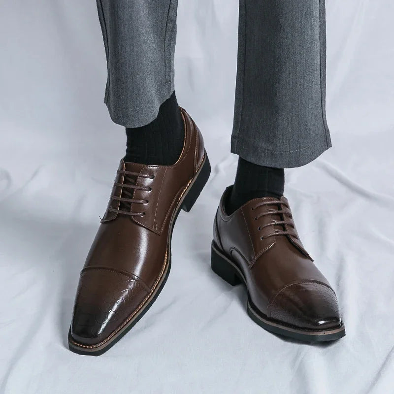 Luxury Gentleman's Italy Style Business Leather Shoes Grace Banquet - Cart2u.ro