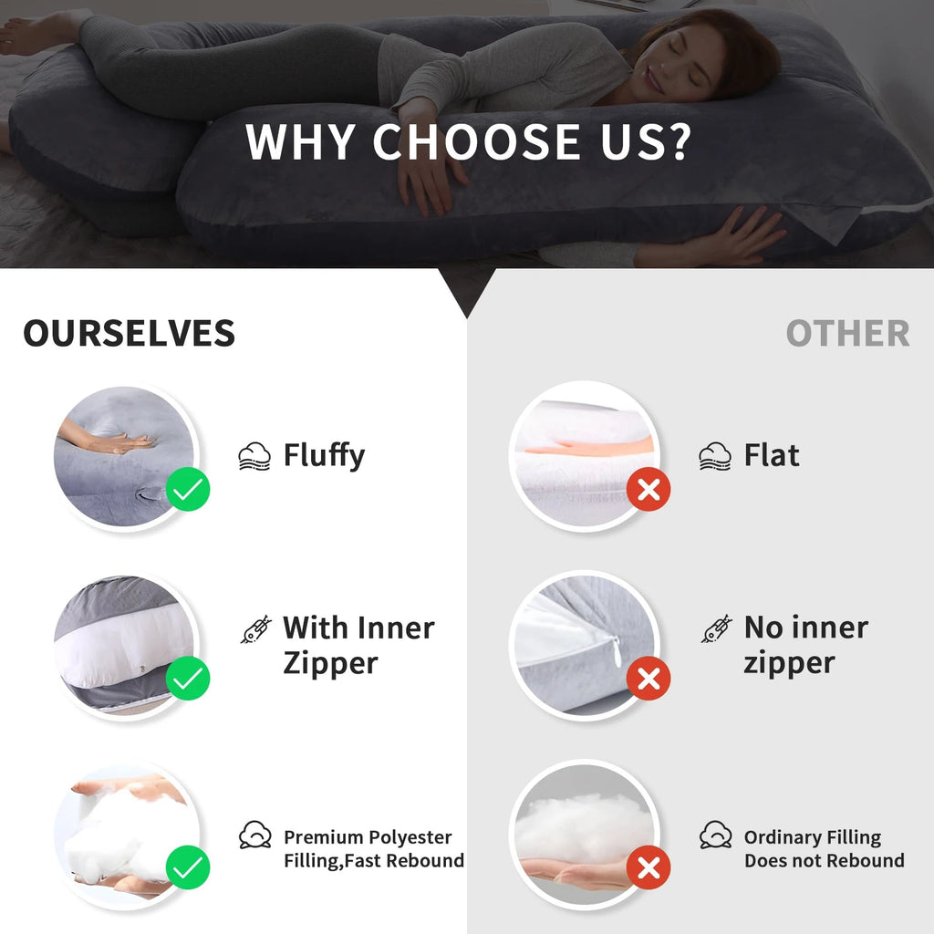 Pregnancy Pillows for Sleeping, G Shaped Full Body Maternity Pillow - Cart2u.ro