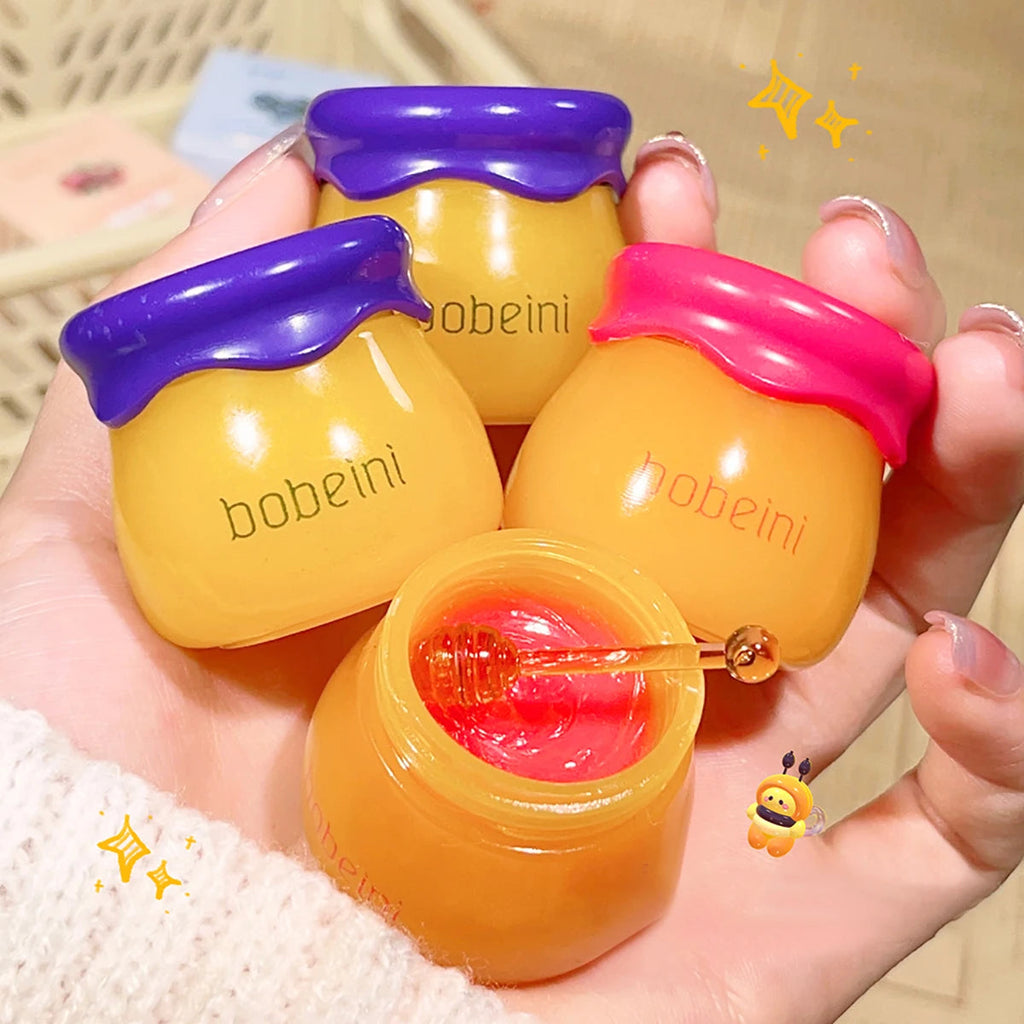 Hydrating Peach & Honey Lip Mask - Long-Lasting Moisture, Soothes Dry - Cart2u.ro