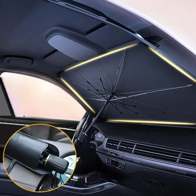 Car Sunshade Umbrella Windshield Folding Front Parasol Umbrella Type - Cart2u.ro