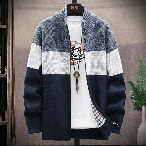 Mens Casual Zipped Up Sweater Jacket - Cart2u.ro