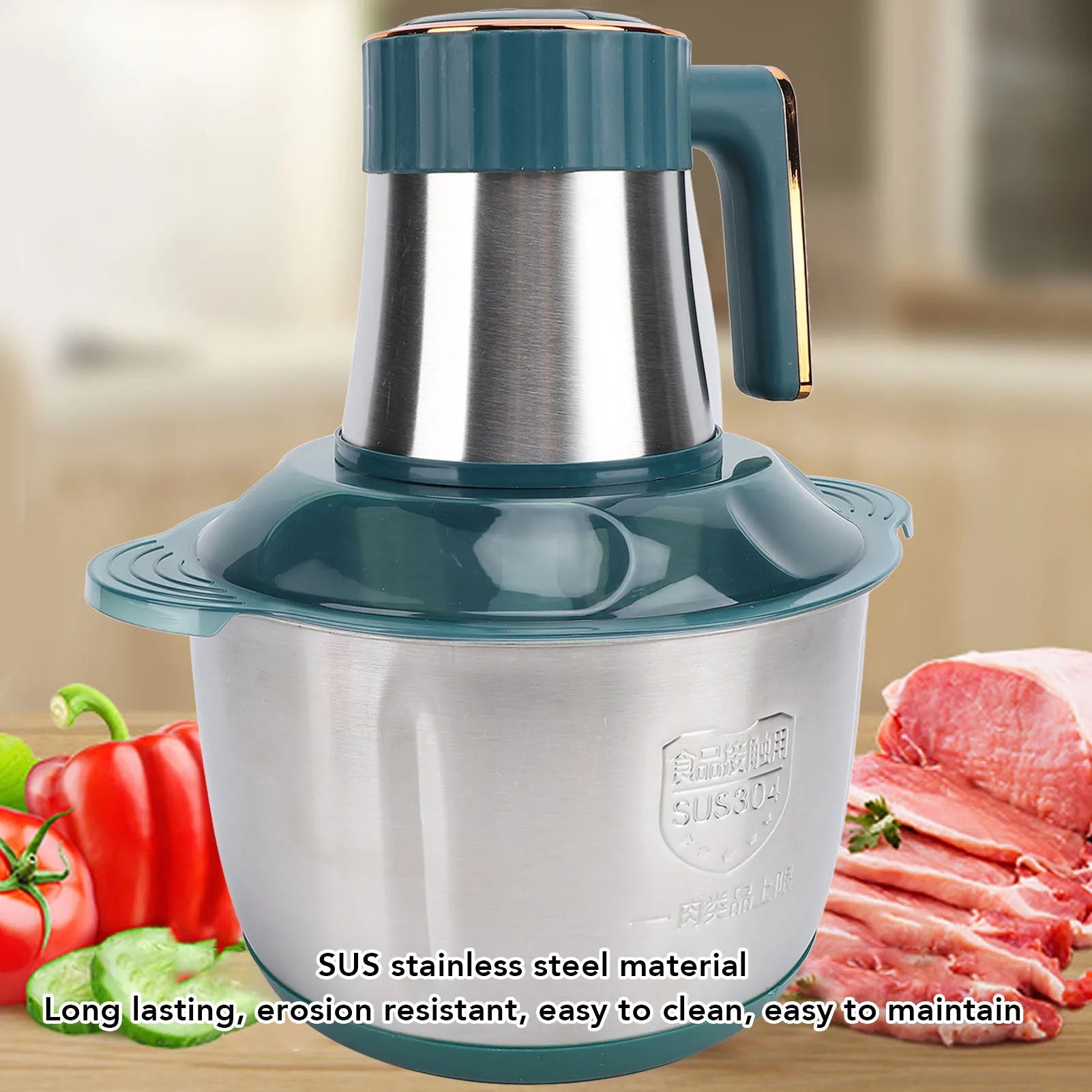 Electric Meat Grinder 500W 5L Stainless Steel Multifunctional Food - Cart2u.ro
