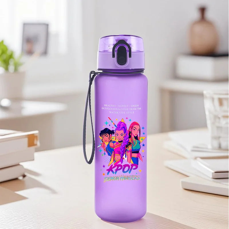 650ML KPop Demon Hunters Water Cup Trend Simple Frosted Sports Water - Cart2u.ro