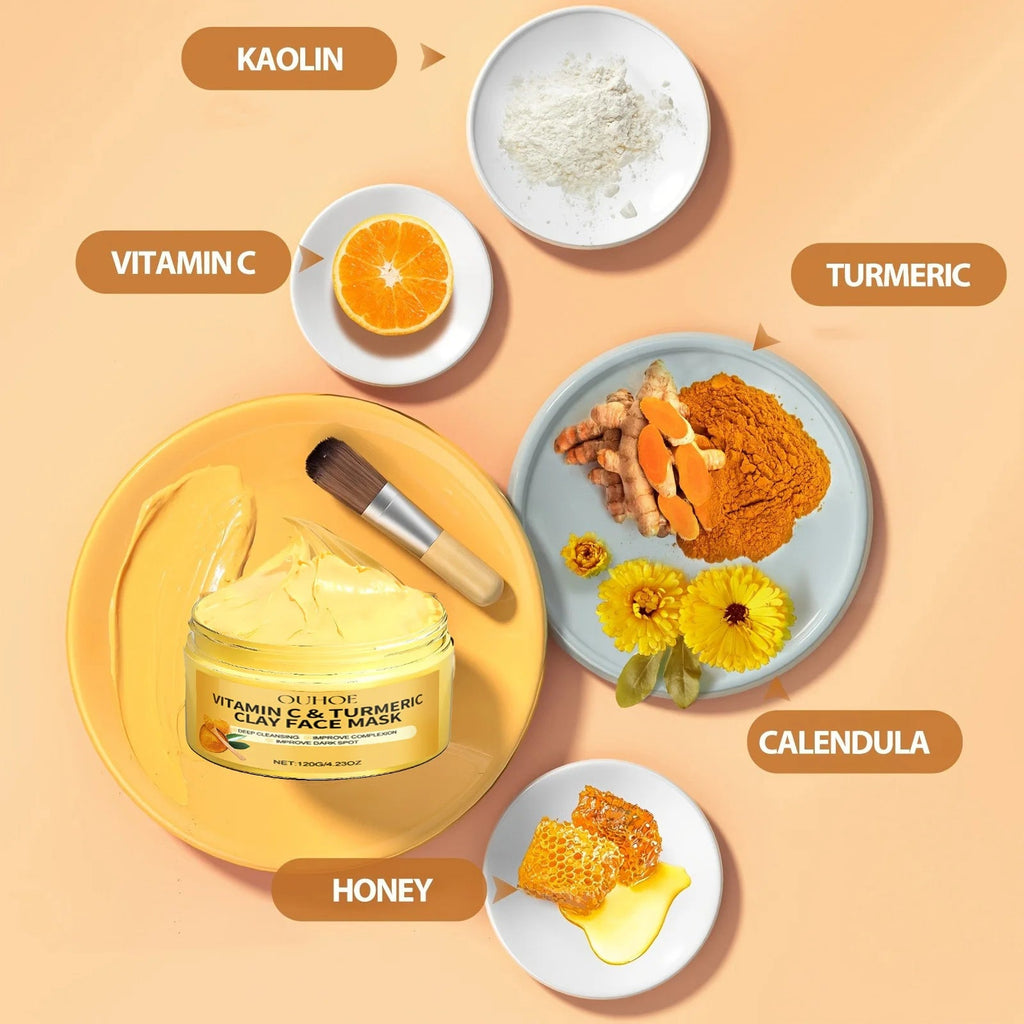 Vitamin C Exfoliating facial mask Turmeric Exfoliating facial mask - Cart2u.ro