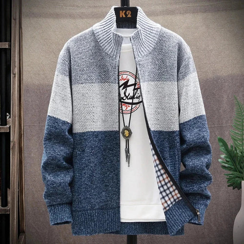 Mens Casual Zipped Up Sweater Jacket - Cart2u.ro