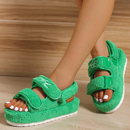 Casual Thick Bottom Women Sandals Blue/Orange/Black/Green - Cart2u.ro