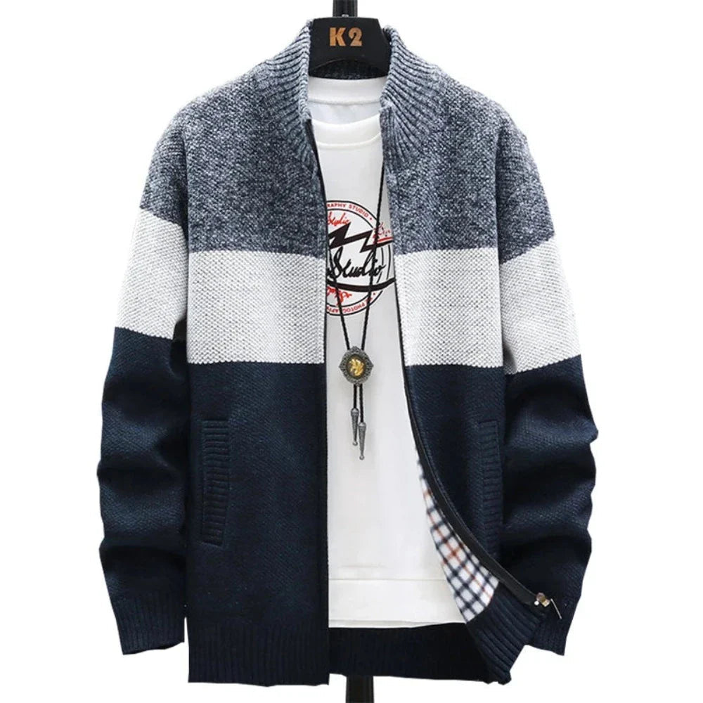 Mens Casual Zipped Up Sweater Jacket - Cart2u.ro