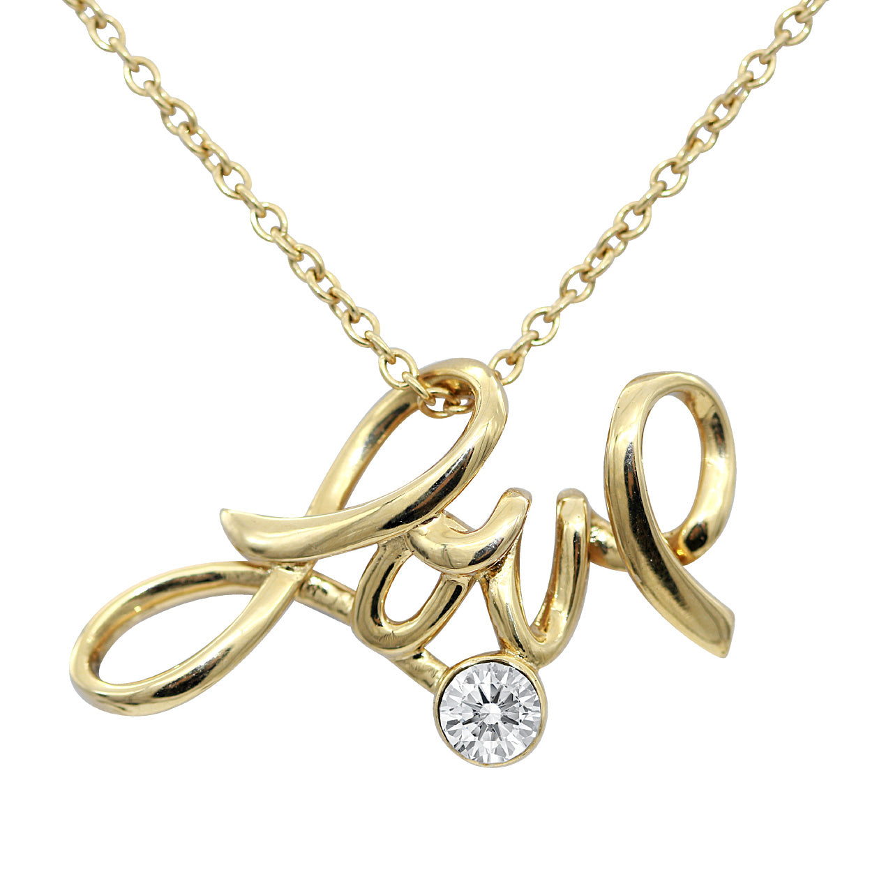 Love Necklace 24K Gold Plated with Crystal Pendant - Cart2u.ro