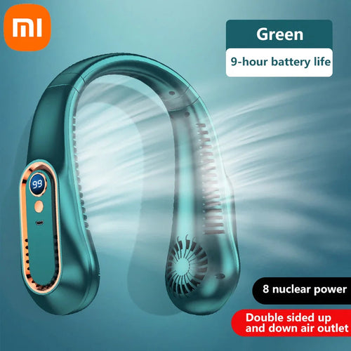 Xiaomi 8000mAh Electric Hanging Neck Fan Portable Bladeless Mini - Cart2u.ro