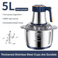 Electric Meat Grinders 5L Food Crusher Stainless Steel Multifunctional - Cart2u.ro