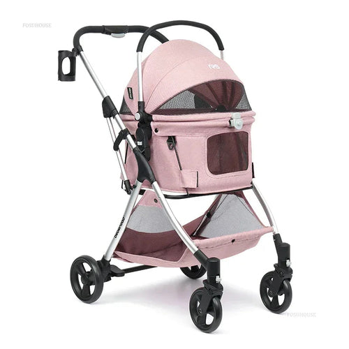 Portable Go Out Dog Stroller Foldable and Detachable Pet Cat Dog