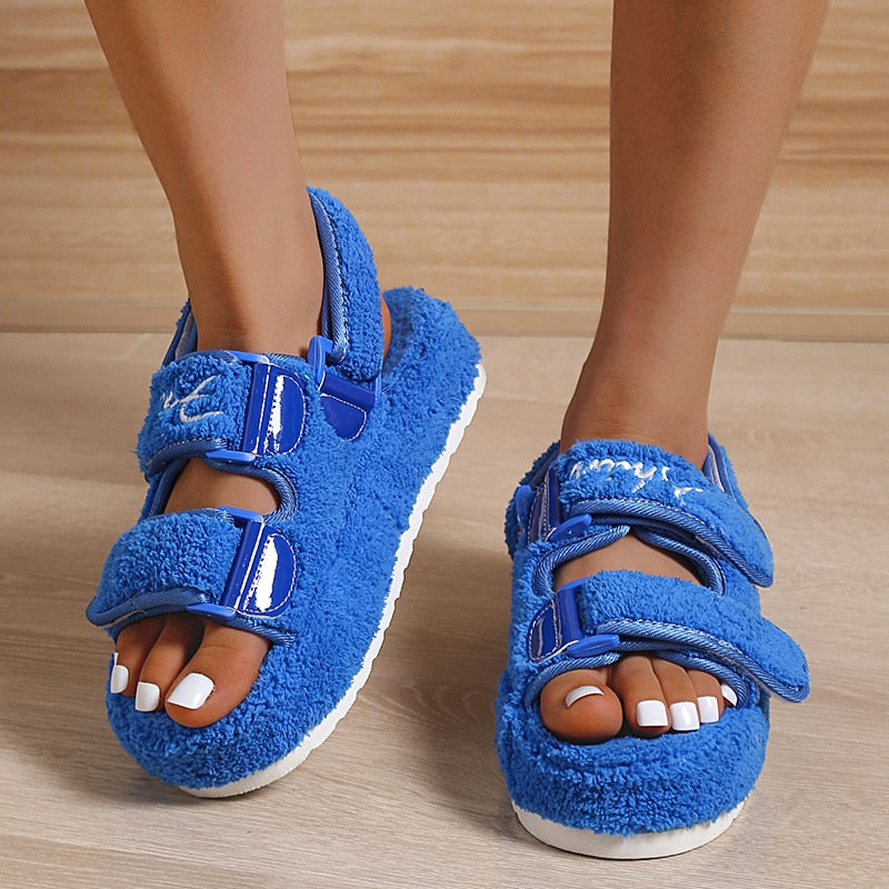 Casual Thick Bottom Women Sandals Blue/Orange/Black/Green - Cart2u.ro