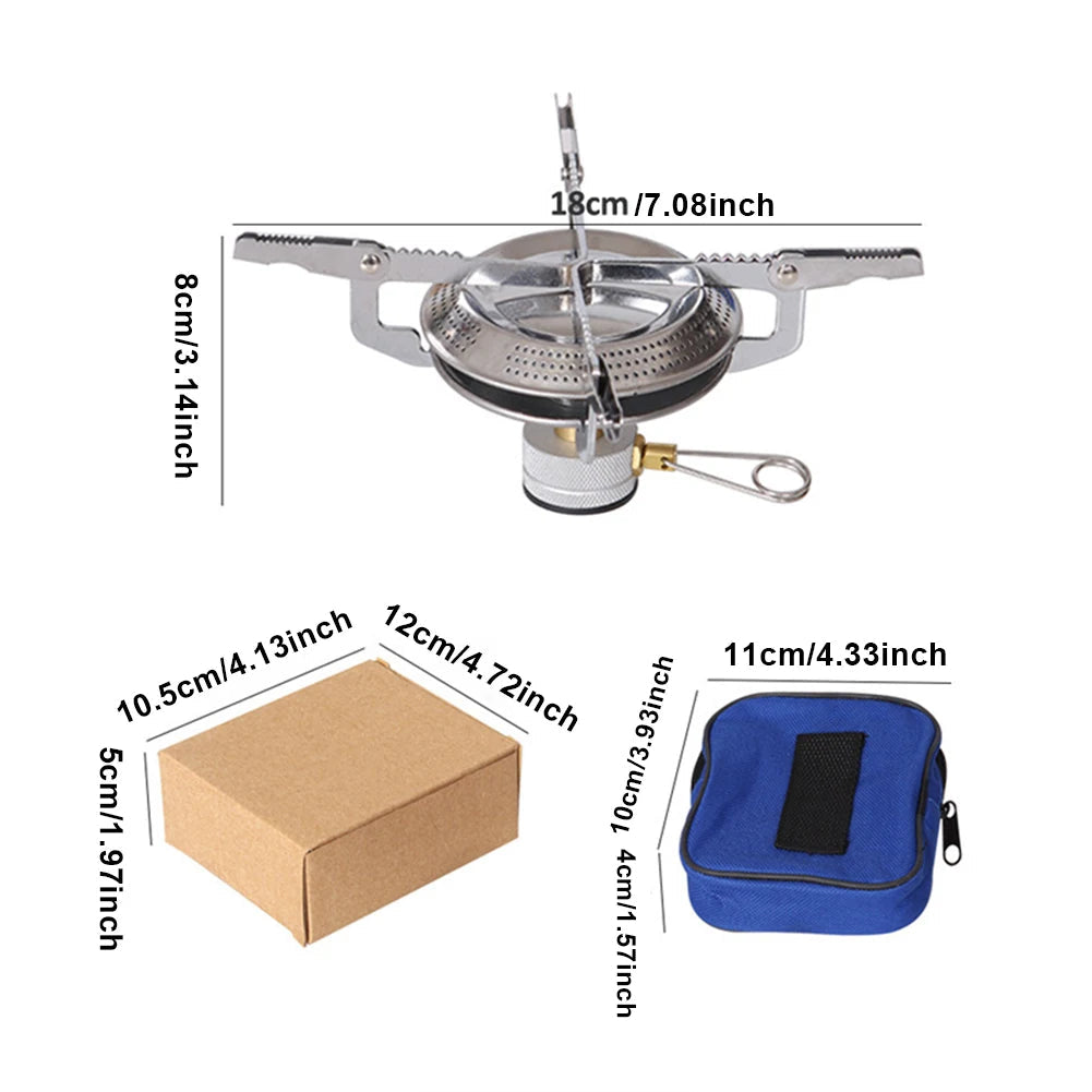 Portable Outdoor Camping Gas Stove with Adjustable Flame Small - Cart2u.ro