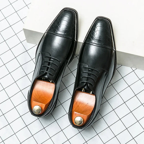 Luxury Gentleman's Italy Style Business Leather Shoes Grace Banquet - Cart2u.ro