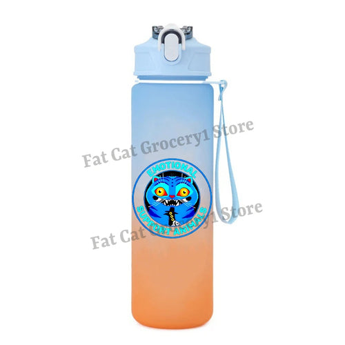 Kpop Demon Hunter Water Bottle with Straw 750ml Kids Summer Anime Cup - Cart2u.ro