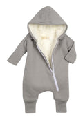 Smart Cuddly Jumpsuit + Bib - Gray - Cart2u.ro
